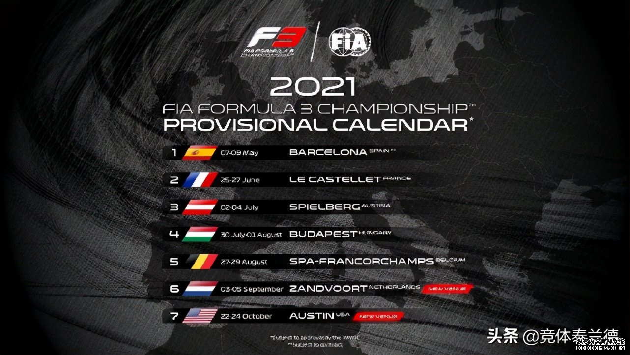 F1公布21赛季赛历：4月9-11上海 新增沙特荷兰两条赛道